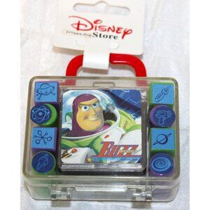 Disney Store 9 Pc Buzz Lightyear Mini Stamper Set Toy Story Art Craft Space